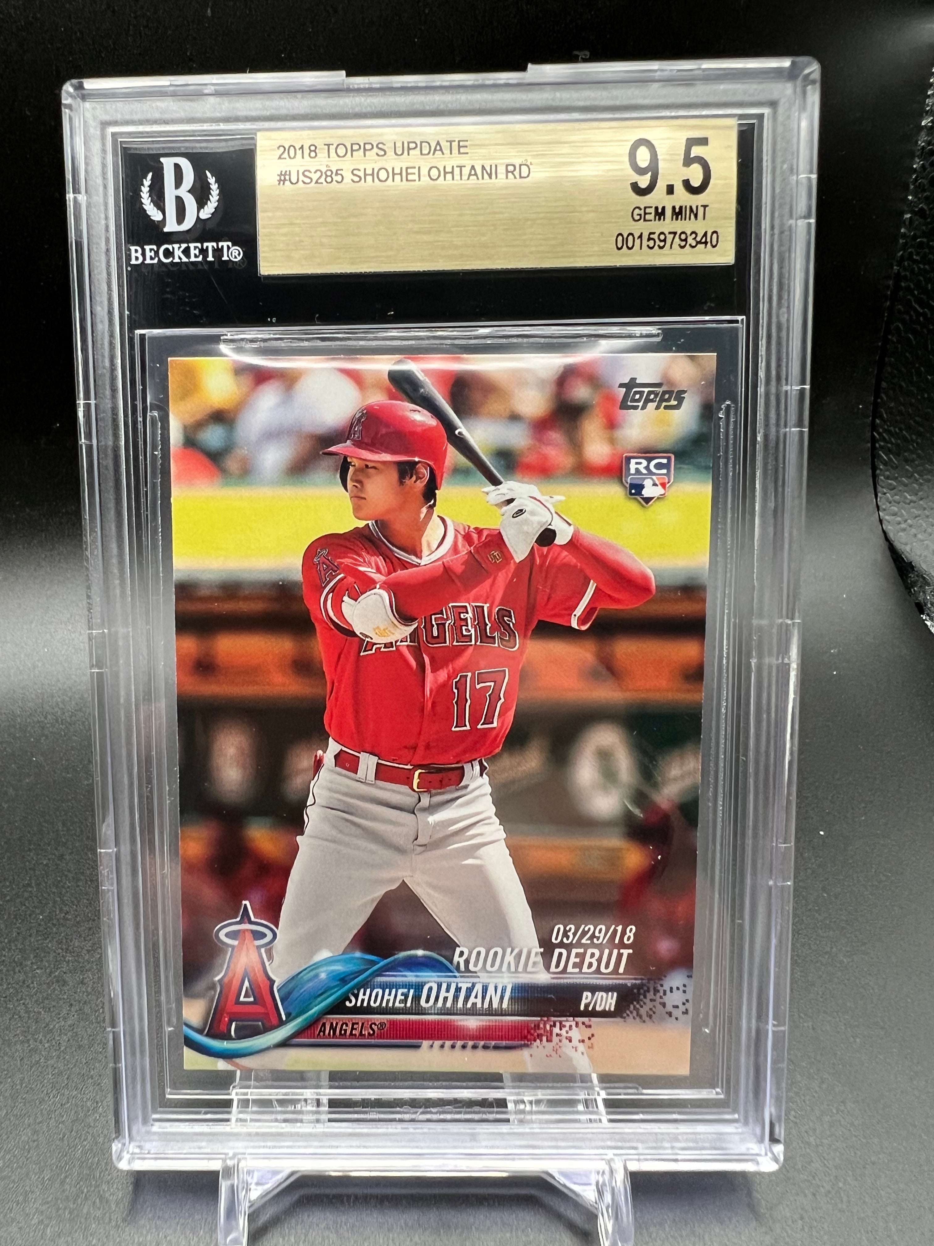 2018 hot topps shohei ohtani 9.5 gem mint #us285 rookie